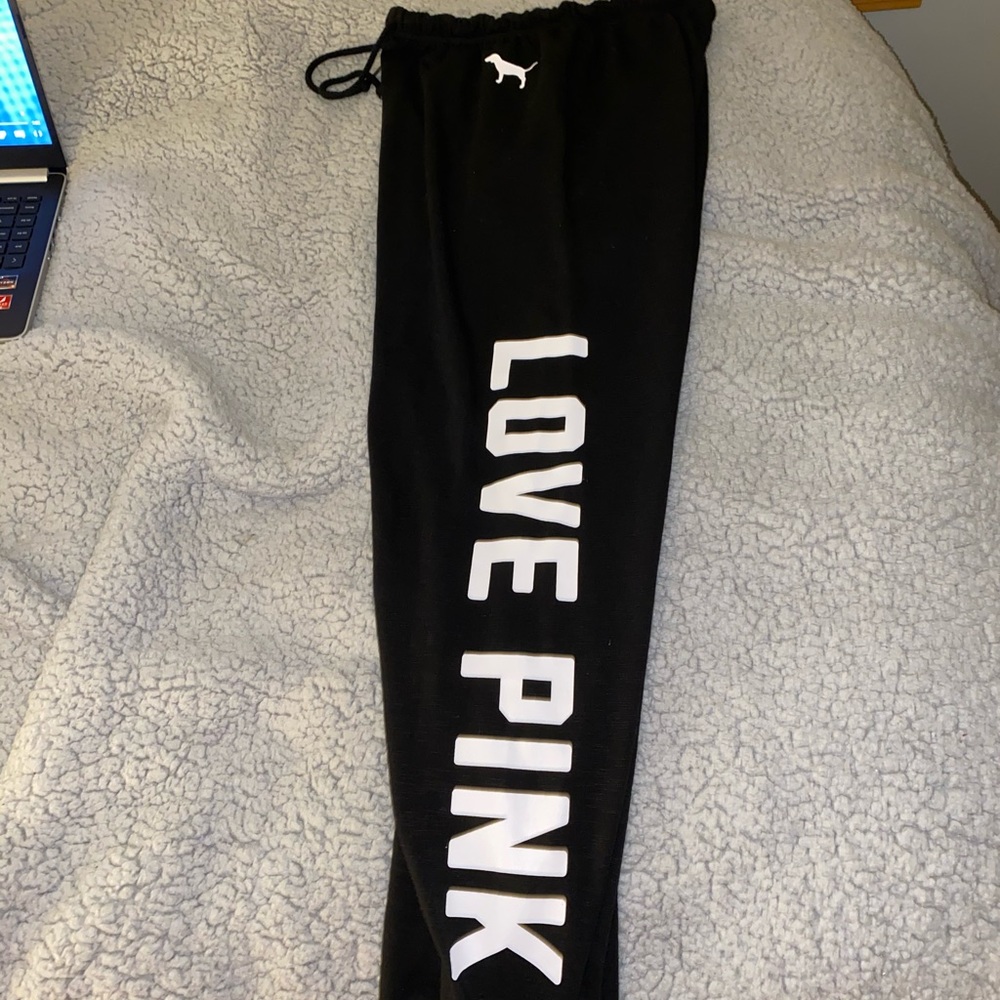 Black Victoria’s Secret PINK Sweatpants - Picture 3 of 4